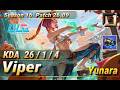 【KRサーバー/C1】BLG Viper ユナラ(Yunara) VS ヴァルス(Varus) BOT - Patch26.09 KR Ranked【LoL】