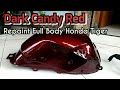 Repaint Full Body Honda Tiger Warna Dark Red Candy Samurai Paint