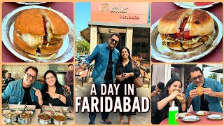 Faridabad Food Tour | Lunch At A Bhojnalaya | Bhaji Burger, Dosa Piece, Dosa Chole & Much More!!
