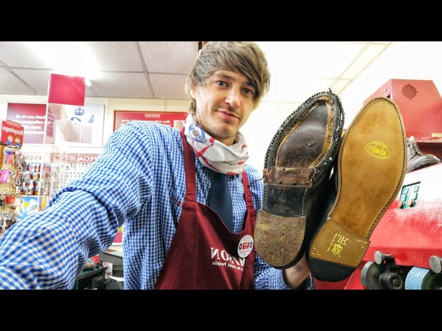 Old-school shoe repair in a throw away society