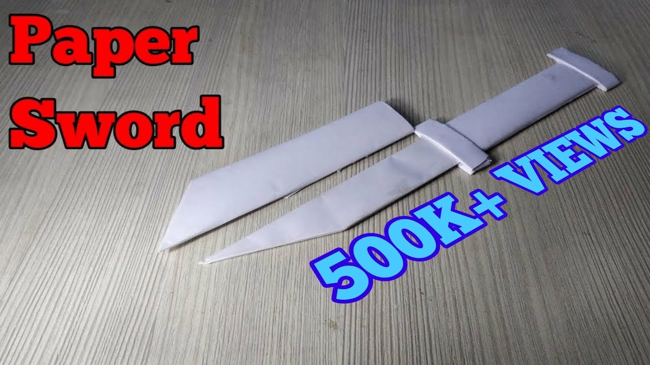 How to Make a Paper Sword - Paper Sword - YouTube