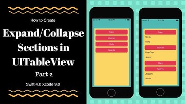 Expand/Collapse Sections using UITableView in Xcode 9.0 Swift 4.0 (Part 2)