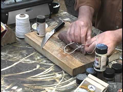 Stuffing Tying Venison Back Strap