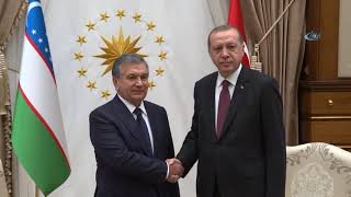 Hurbaşkanı Erdoğan, Özbekistan Hurbaşkanı Mirziyoyev İle Görüştü