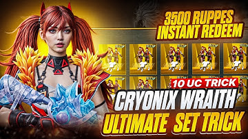 BGMI AND PUBG NEW ULTIMATE SET CRATE OPENING CRYONIX WRAITH SET 10 UC TRICK GUARANTEED METHOD🤑