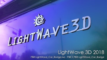 LightWave 3D 2018:  PBR LightWave Car Badge scene rendered