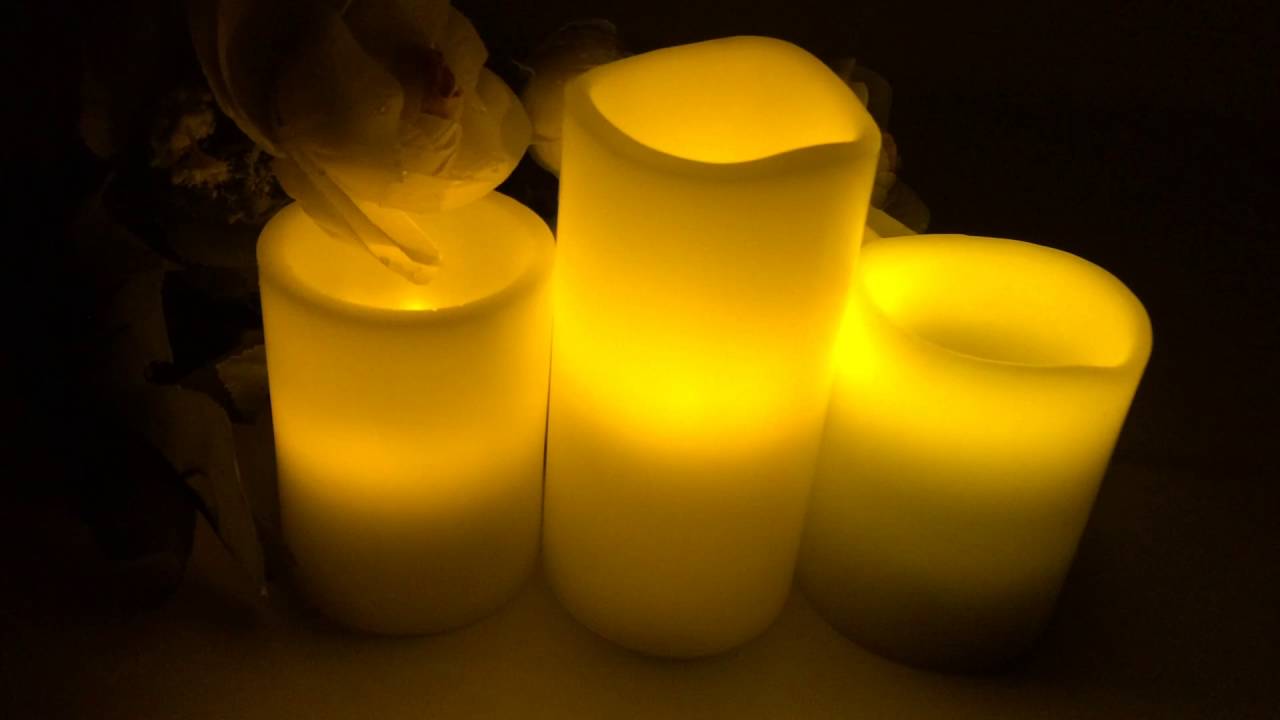 LED Flameless candle light Battery Operated YouTube