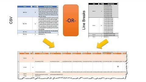 Split Multiple CSV or Line Break Values from One Cell to Multiple Columns or Rows
