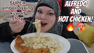 Creamy Fettuccine Alfredo and Hot Zinger Chicken Legs Mukbang and Recipe