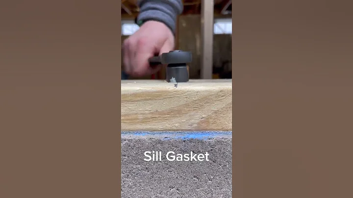 Installing preasure treated wood on concrete foundation.  construction  tools  work  realestate  d