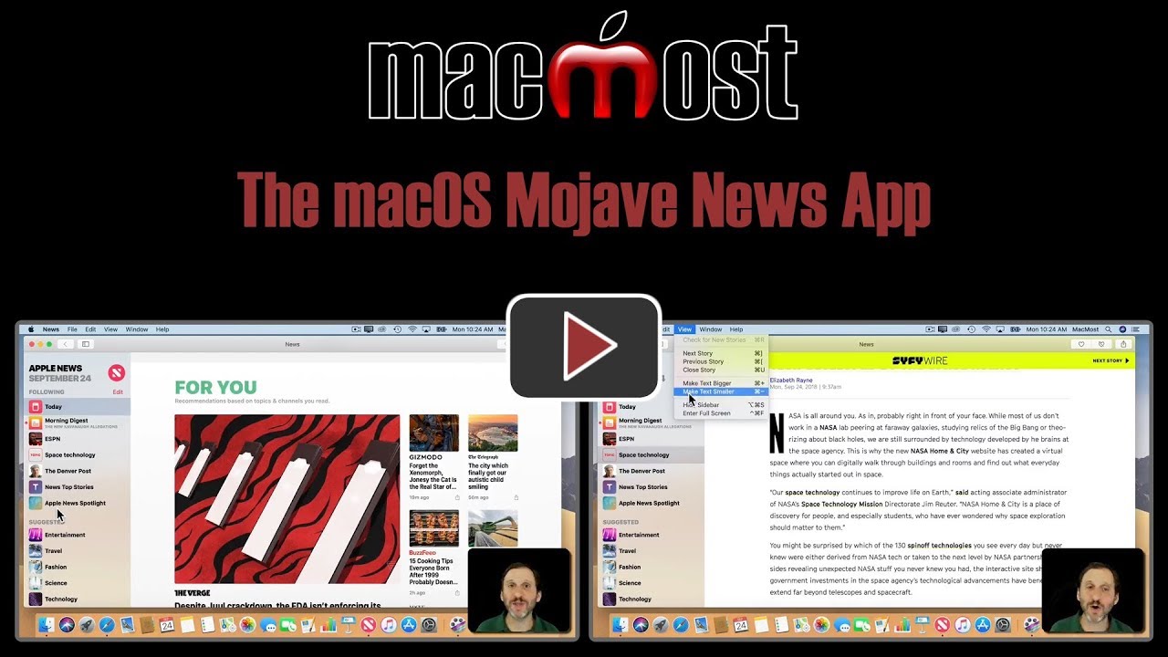 The macOS Mojave News App (