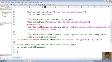 45 Advanced java tutorial |JDBC| Stored procedure from database with java application | adv java