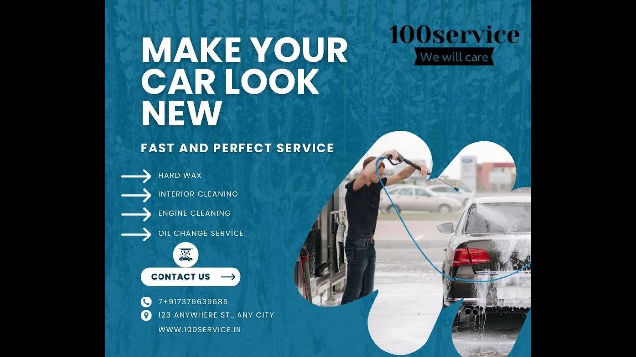 Mobile car cleaning service in one click||100service||