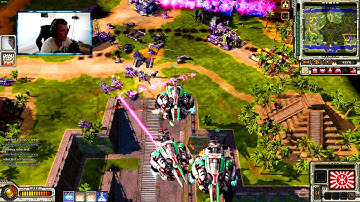 Empire on the ground , Red Alert 3 , 2v2 Vs Brutal Ai , Using Epic War MOD , Multiplayer gameplay