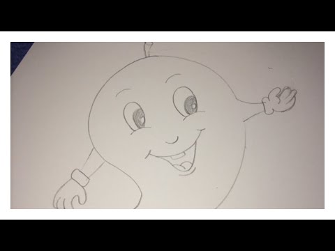 how to draw cute cartoon mango sketch - YouTube
