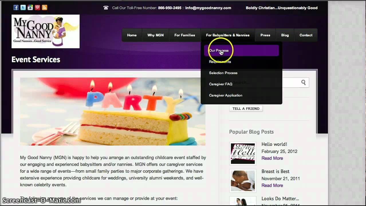 video review my good nanny website youtube best babysitter website