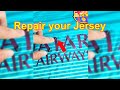 How to Repair/Glue your Jersey Tutorial /Unstuck letters, Peeled Off Symbols/Letter/Emblems