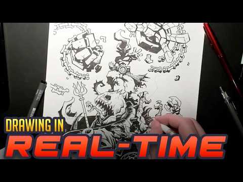 INKING "Punished Nox" REAL TIME DRAWING