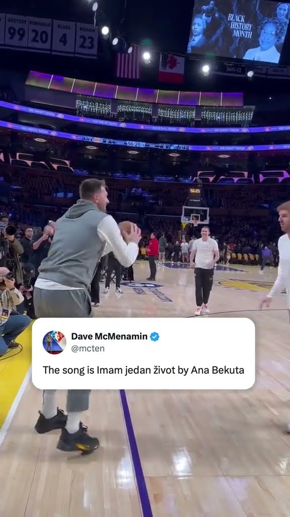 The Lakers playing European music ahead of Luka's debut ??