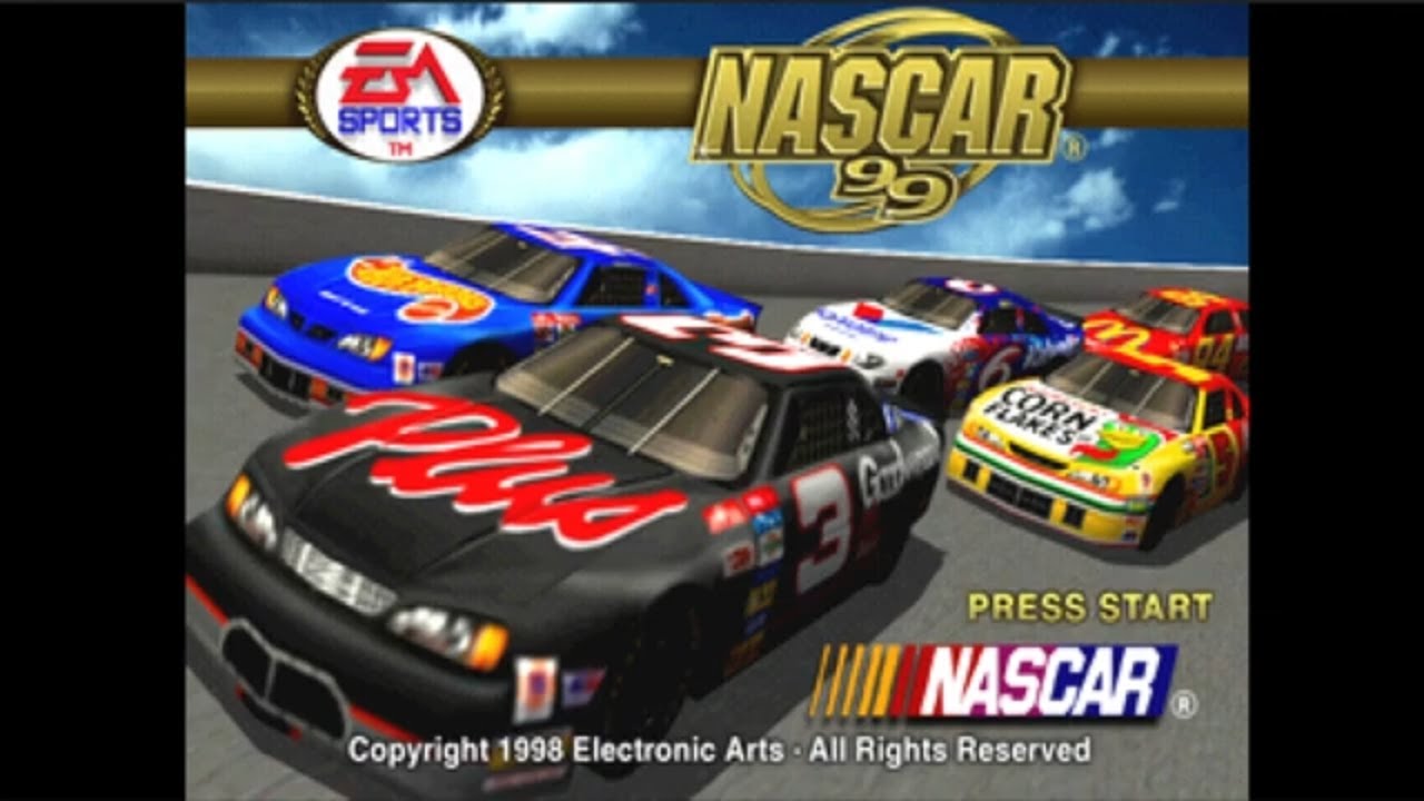 NASCAR 99 - Sony PlayStation - Intro & Title Screen