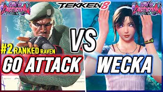 T8 🔥 Go Attack (#2 Ranked Raven) vs Wecka (Xiaoyu) 🔥 Tekken 8 High Level Gameplay