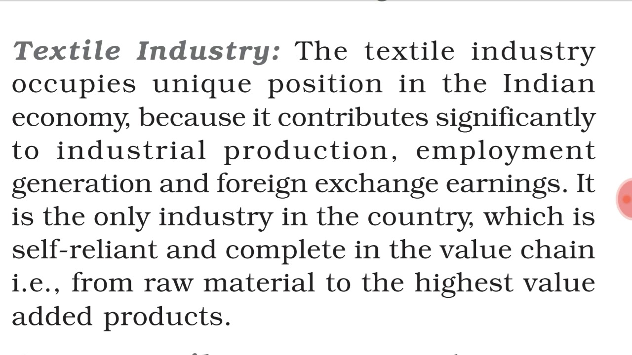 Cotton Industries part 1/geography /ch 6 /10class Manufacturing