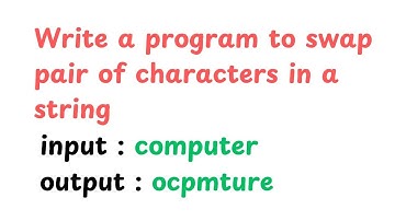 swap pair character in a string java program | code with ashutosh