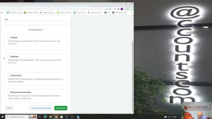 Adding Users to XERO and attaching certain rights for that user.