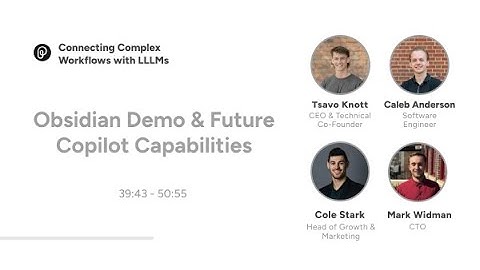 Obsidian Demo & Future Copilot Capabilities - Local LLMs & Integrations AMA Livestream