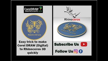 Easy trick to make Corel DRAW (Digital) File to rhinoceros 6 3D Quickly