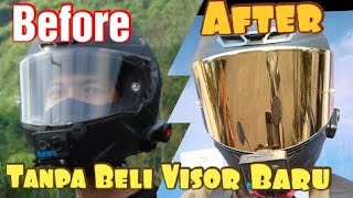 Bikin Helm Ganteng,Pasang Kaca Film One Way Di Visor Helm Full Facekyt Tt Course