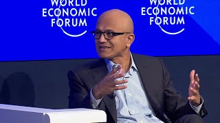 Microsoft CEO Satya Nadella talks about Artificial Intelligence at the World Economic Forum in Davos