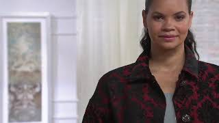 GRAVER Susan Graver Tapestry Button-Front Jacket on QVC screenshot 5