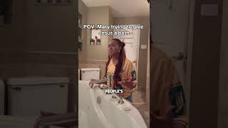 POV: Mary trying to give Jesus a bath #christianhumor #funny