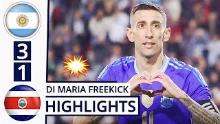 🔵Argentina vs Costa Rica (3-1) HIGHLIGHTS: Di Maria Free-kick vs Navas! Allister Lautaro Goals