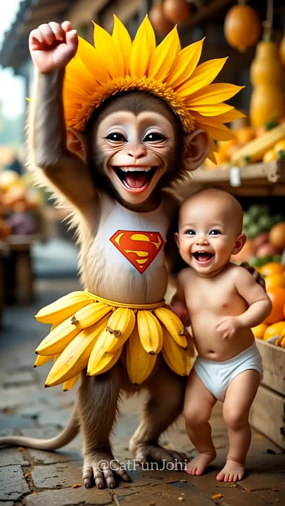 Funny Monkey Dance | #babydance #cutebaby #funnyanimals #funnyvideo #viraldance #shorts #0772
