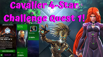 Cavalier 4-Star Challenge Quest 1! The Rise Of X EQ! Warlock Boss! - Marvel Contest of Champions