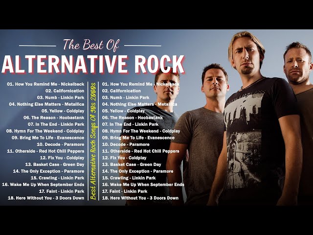 Alternative Rock Of The 90s 2000s - Linkin park, Creed, AudioSlave, Hinder, Evanescence class=
