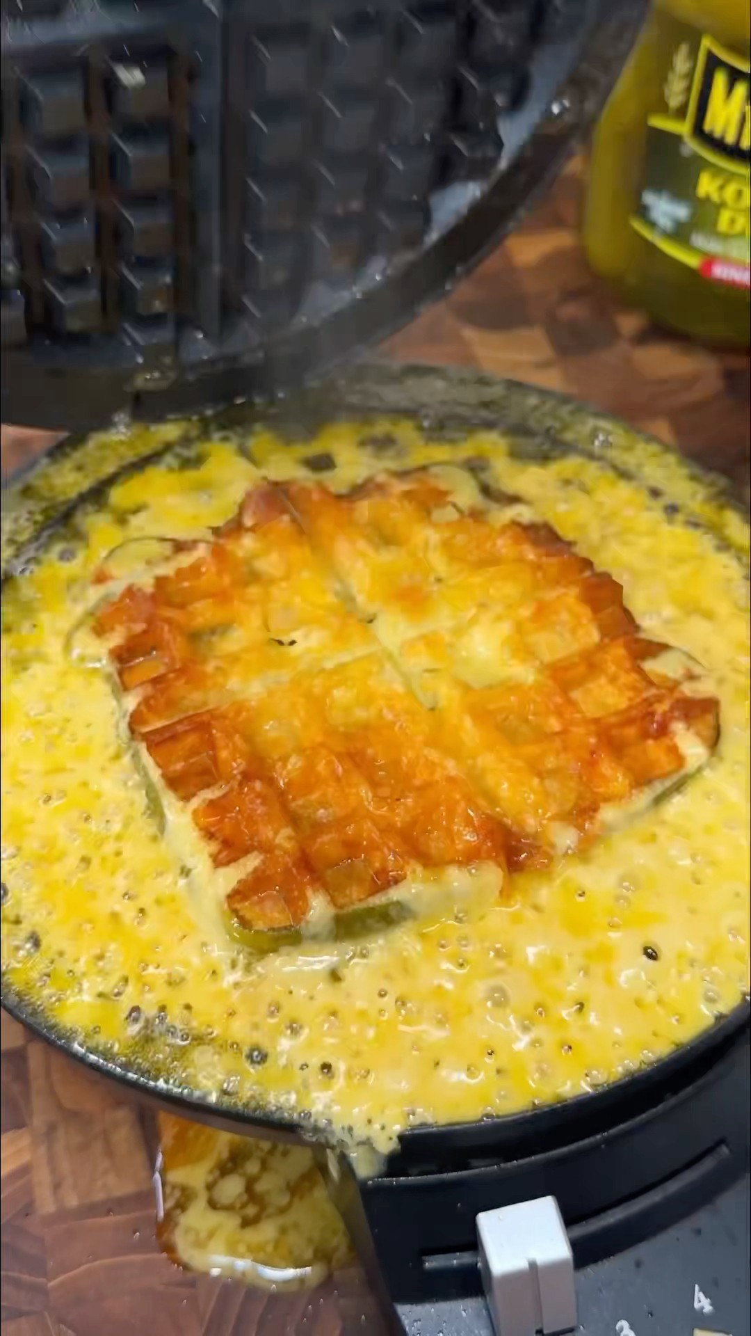 Pickle Cheese Waffle ? #shorts