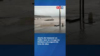 Alerta de tsunami en Chile: mar se recoge en Dichato a la espera de tren de olas