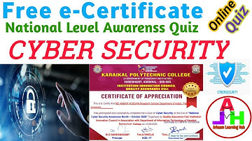 Cyber Security Quiz | National Cyber Security Month 2020 | Online Quiz Certificate