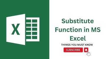 SUBSTITUTE Function in MS Excel | MS Excel Tutorials 2024 | #substitutefunction #exceltips #excel