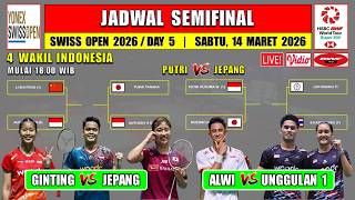 Jadwal Semifinal Swiss Open 2026 Hari Ini Ginting Putri Vs Jepang Alwi Vs Unggulan 1 China
