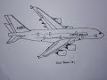 How to draw airplane| How to draw Airbus A380.