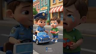 👮🚓❤️ Police Boy Helps a Lost Child! #Kids #Police #Shorts96/100