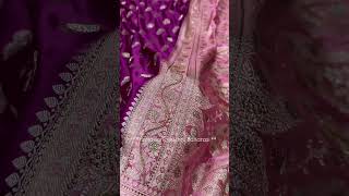 Purple Baby Pink Mashru Katan Silk Banarasi Saree with Handwork Rs 8499 free shipping Other