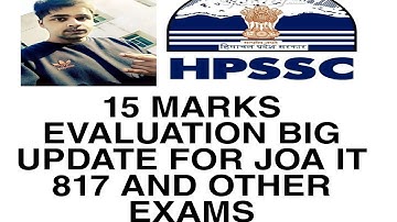 15 marks evaluation big update for joa it 817 and other exams✌