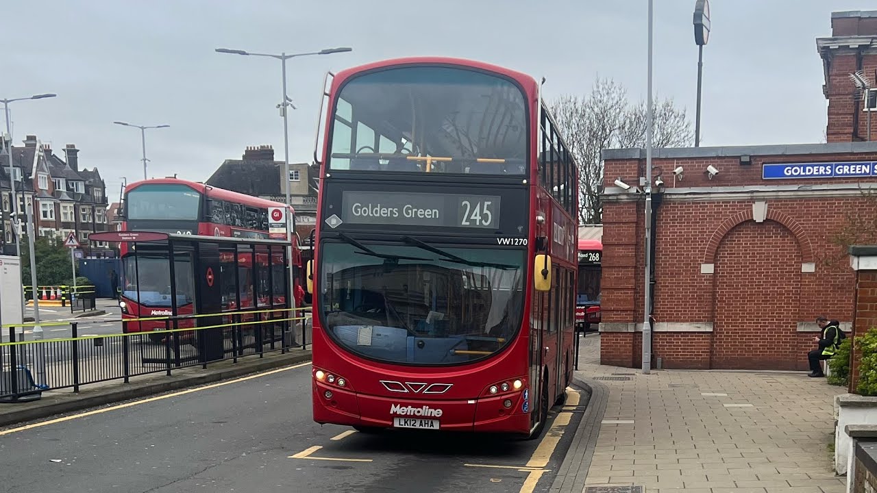 (245 bus) Metroline VW1270 LK12 AHA Gemini 2 B9TL - YouTube