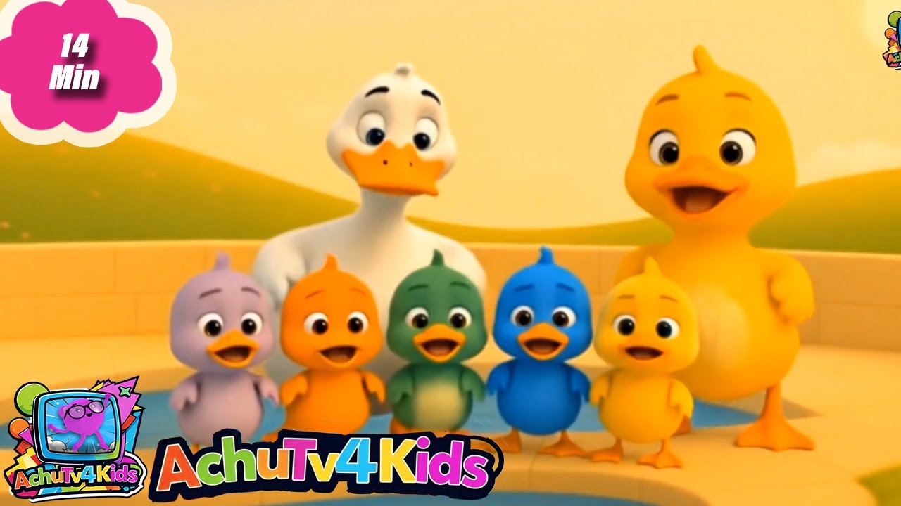 🦆 Jumping Ducks, Johny & Monkey Songs Mix | Fun Counting Rhymes | AchuTV4Kids