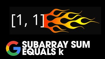 Subarray Sum Equals K - 560. LeetCode - Java